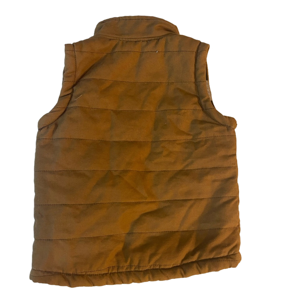 UnionBay Vest Brown Size 3T Youth Puffer Vest Pockets Flannel Lining - Picture 6 of 6